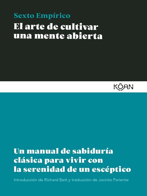Title details for El arte de cultivar una mente abierta by Jacinto Pariente - Available